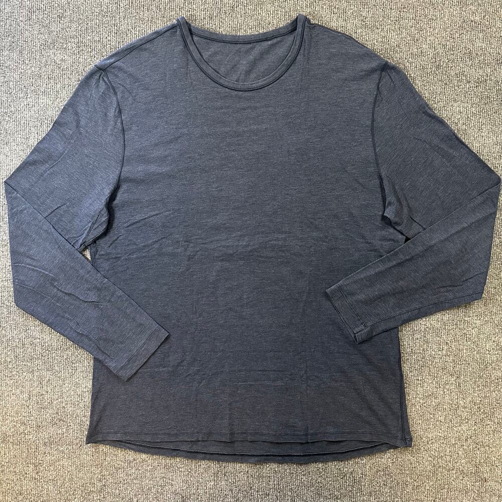 Lululemon Men's 5 Year Basic Long Sleeve Shirt Pima Cotton 4 Way Stretch XXL